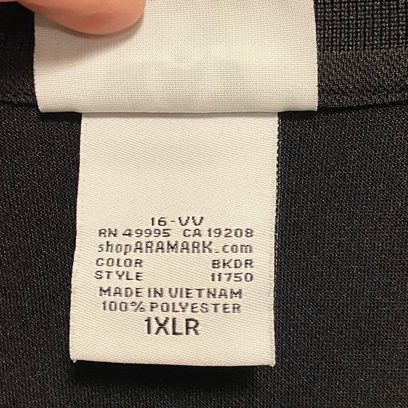 2 Aramark Wear Guard Performance Blk/Red Color block Polo Shirts both size XL - Picture 7 of 8